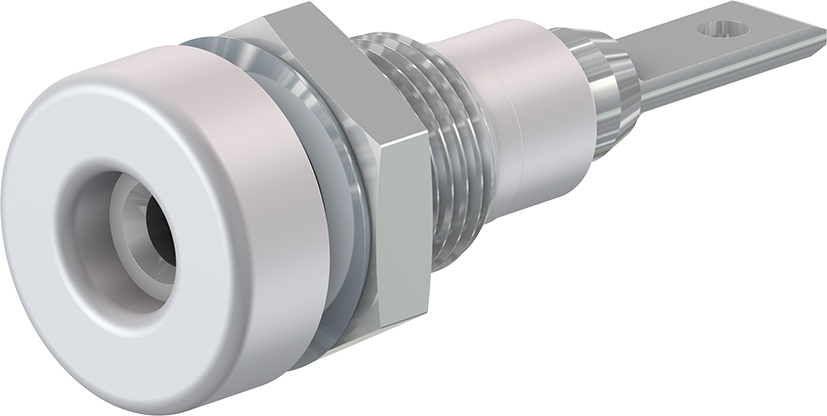 2 mm fitting wit - LB-I2R wit - Zeskantmoer
