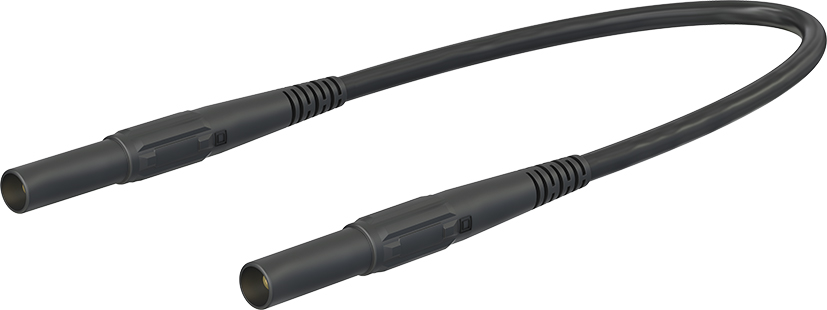 4 mm veiligheidstestkabel 50 cm zwart - XMF-419 zwart