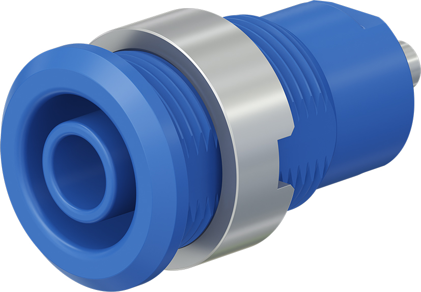 4 mm veiligheidsinzetstuk blauw - SLB4-E blauw