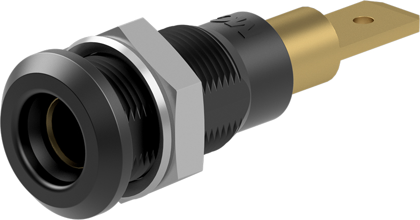 4mm stekker zwart - LB4H-IF/A zwart