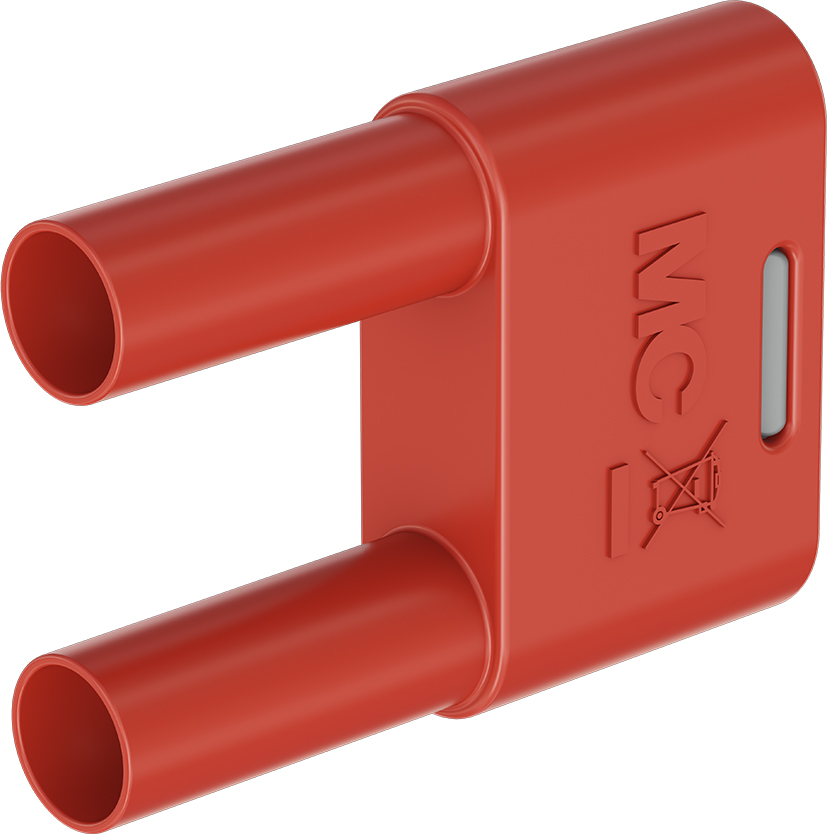 4mm geïsoleerde verbindingsstekker rood - SKS-4N-19 rood