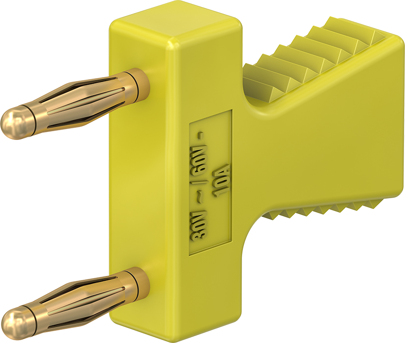 2 mm aansluitstekker geel - KS2-12L/A geel