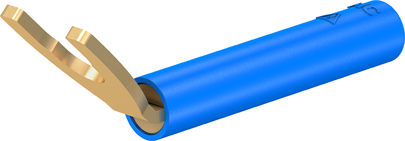 4 mm adapter blauw - B4-I/KA blauw