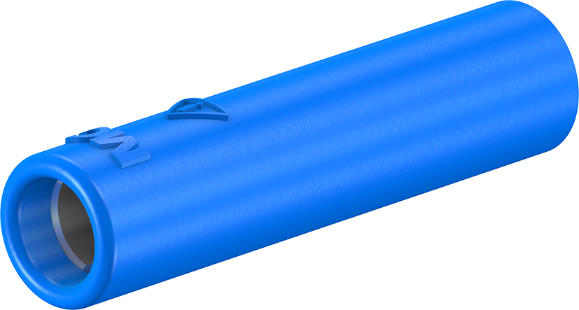 4 mm blauwe inlaatsokkel - B4-E-IM4-I blauw