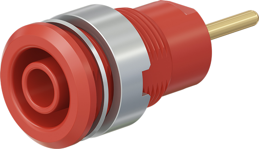 4 mm veiligheidssocket rood - SLB4-R rood