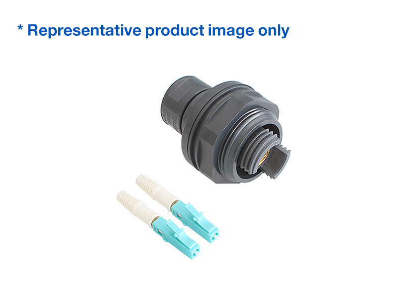 2 Channel Jam Nut to LC Connector Cable Assembly