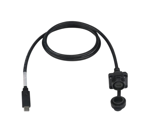 LP16 USB-C Plug met chassisdeel 4 gaats Snelle vergrendeling IP67/68 met 1M kabel