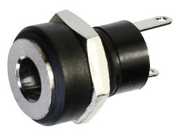 Voedingskastcontactdoos conform JEITA RC-5320A JSBJ2, rechte uitvoering, en soldeer ogen, voor frontmontage Ø 4,0 x 1,7