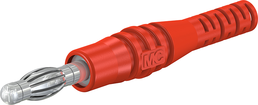 4 mm in-line plug rood - L-400 rood
