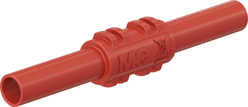 4 mm geïsoleerde loodkoppelstuk rood - XHK rood