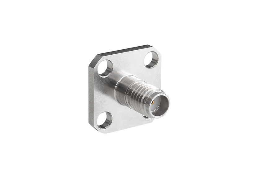 SSMA Straight Jack 4 Hole Flange RF Connector