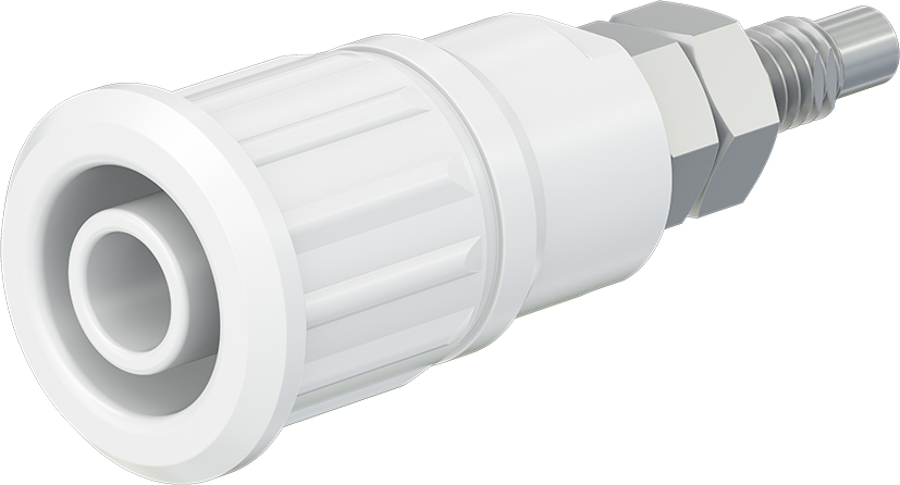 4 mm veiligheidscontact wit - SEB4-G/N-X wit