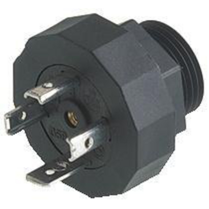 DIN Klepconnector, Form A, Contrastekker, 3+Aarde