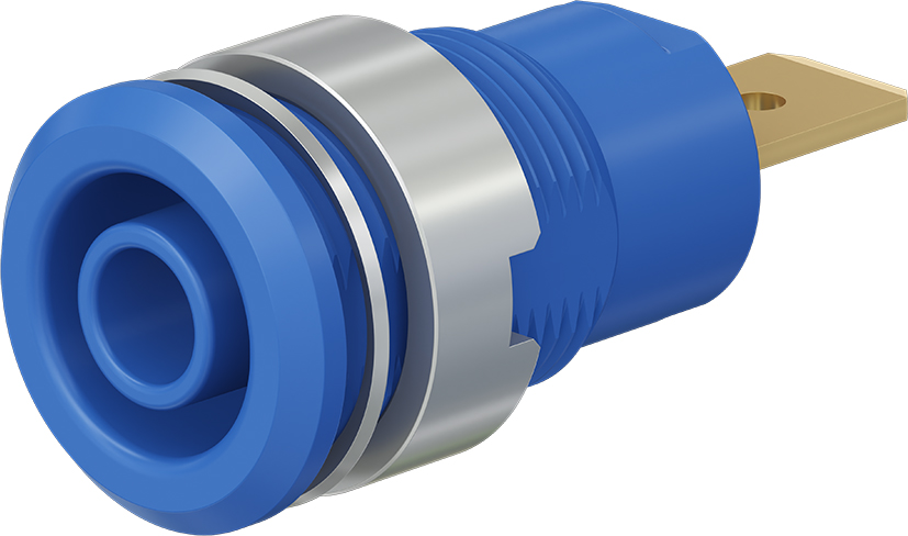 4 mm veiligheidssocket blauw - SLB4-F6,3 blauw