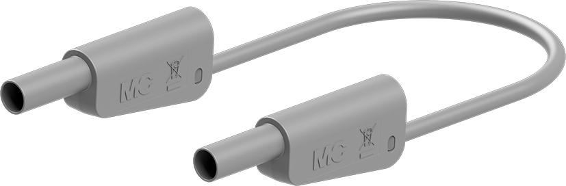4 mm veiligheidstestkabel 75 cm grijs - SLK-4A-S25 grijs