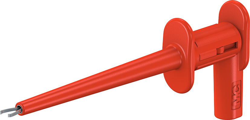 2 mm veiligheidstestclip rood - MicroGrip-XB rood