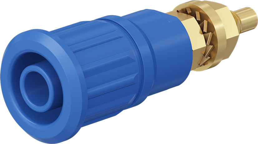 4 mm veiligheidscontact blauw - SEB4-G blauw
