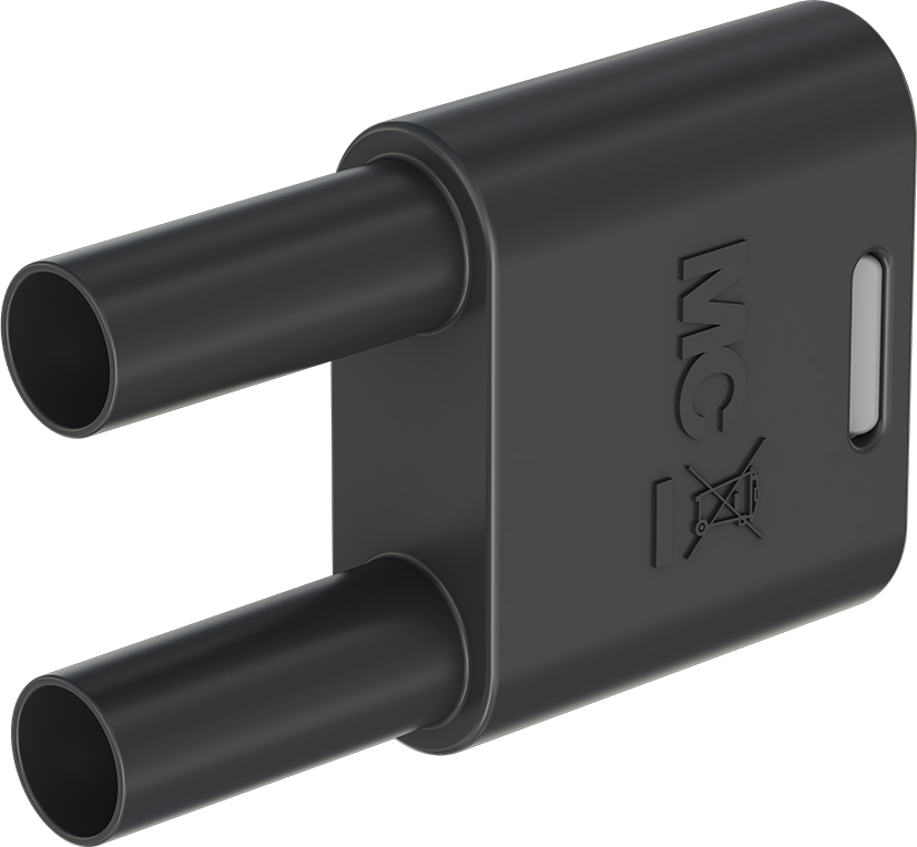4mm geïsoleerde verbindingsstekker zwart - SKS2-4N-19 zwart