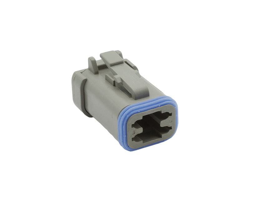 4 Contacts Male Standard Rectangular Grey Connector - PEC