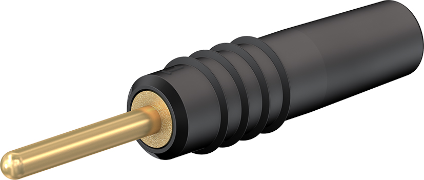 1 mm stekker compleet zwart - SLS1-S zwart