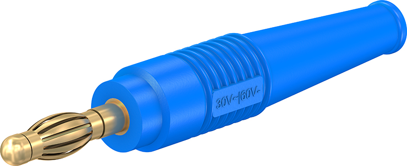 4 mm in-line stekker blauw - L-41/A blauw