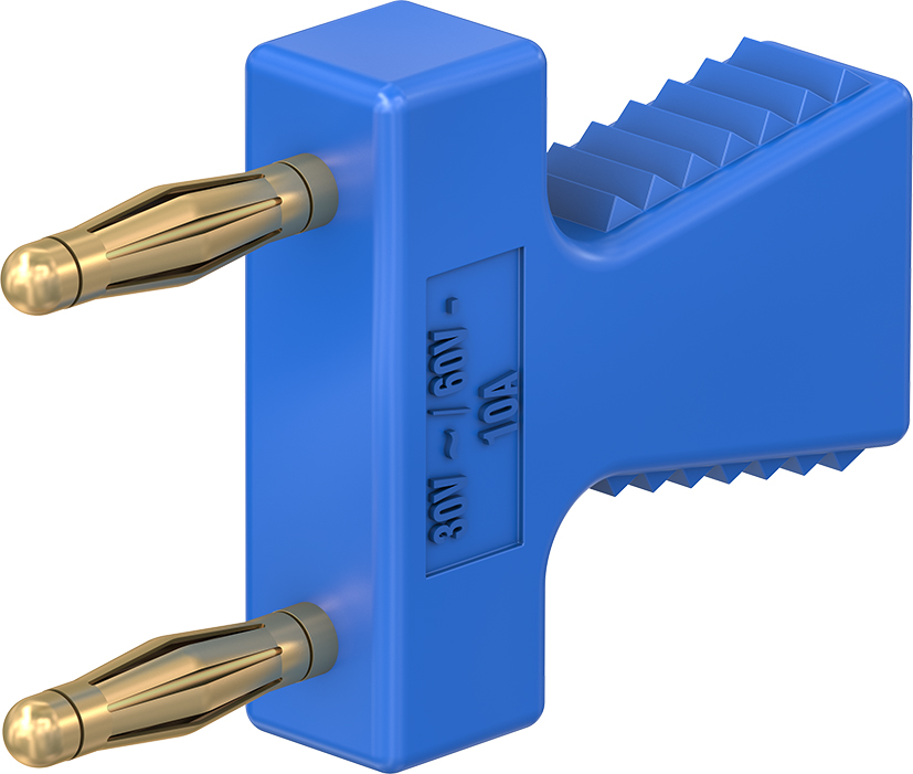2 mm aansluitstekker blauw - KS2-12L/A blauw