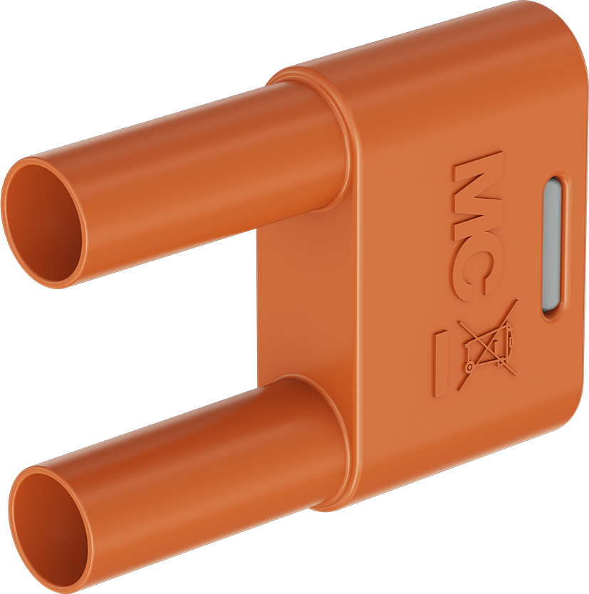 4mm geïsoleerde verbindingsstekker oranje - SKS-4N-19 oranje