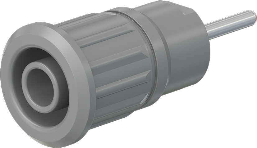 4 mm veiligheidscontact grijs - SEB4-R/N grijs