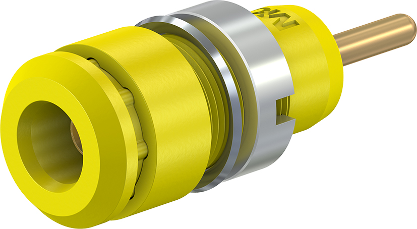 2 mm geïsoleerde stijve contactdoos geel - SLB2-R geel