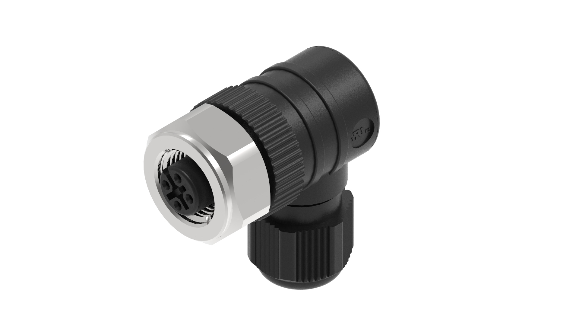 M12 veld-aansluitbare connector.
