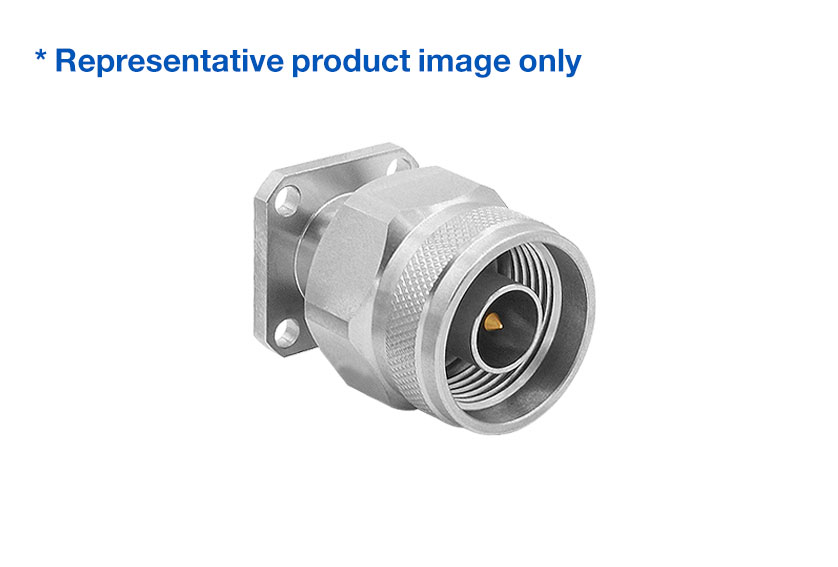N Plug Straight 4 Hole Flange RF Connector