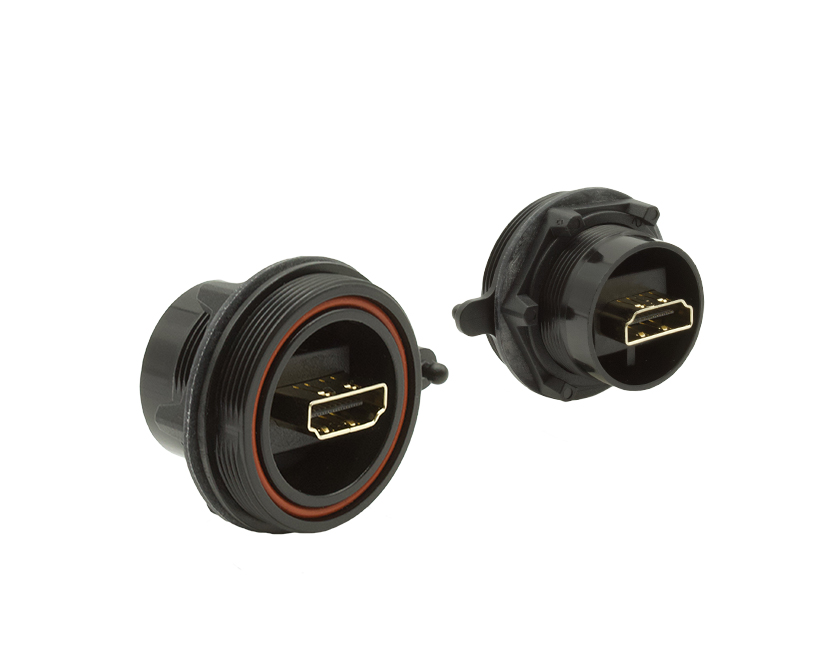 Front Panel Mount Connector PX0863 Series HDMI Sealed Socket Front of Panel to Standard HDMI Socket Rear of Panel
