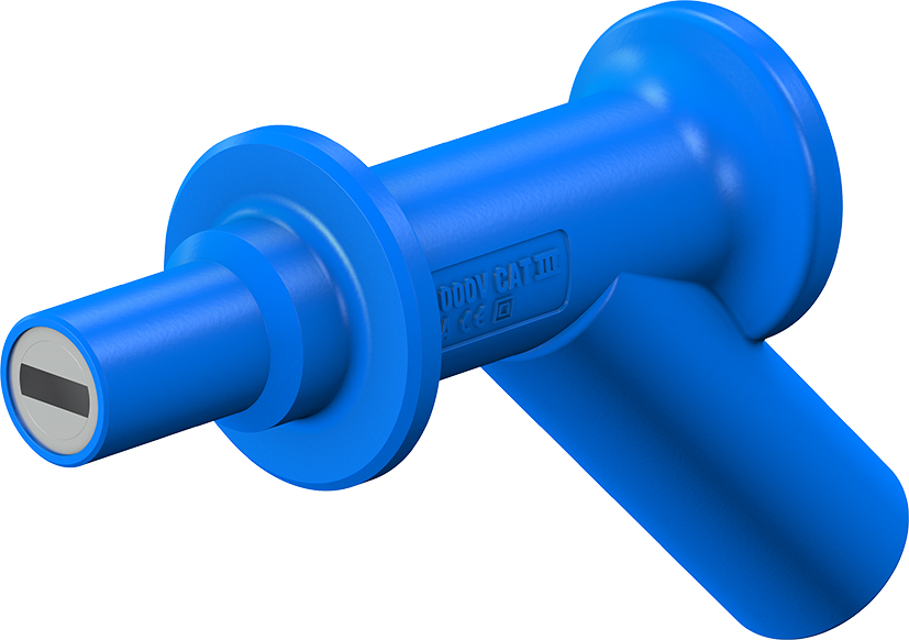 Magnetische adapter met starre 4 mm fitting blauw - XMA-7 blauw
