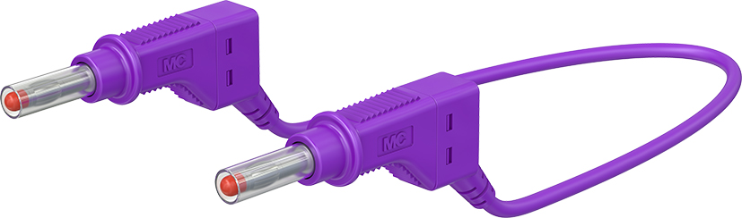 4 mm verbindingskabel 50 cm violet - XZG425/SIL violet