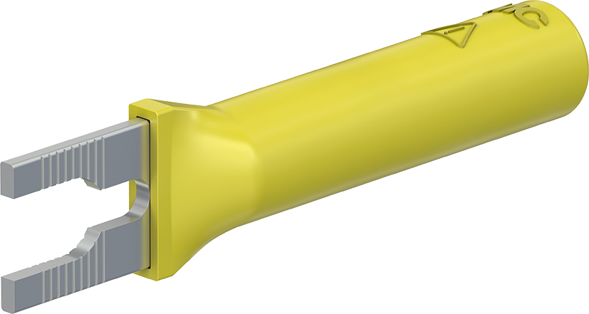4 mm adapter geel - B4-I/KS geel