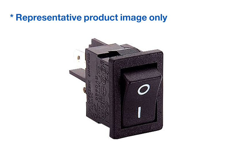 H8503VBNAA Miniature Rocker Switch ON (lit) - OFF Single Contact Curved (lit) - 8503 Series