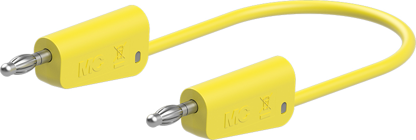 4 mm testkabel 100 cm geel - LK-4N-F10 geel