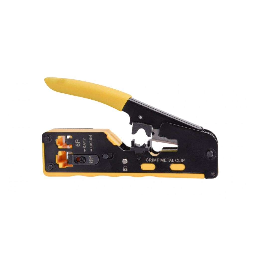 Krimptang Modulaire RJ11, RJ12, RJ45 pass-through