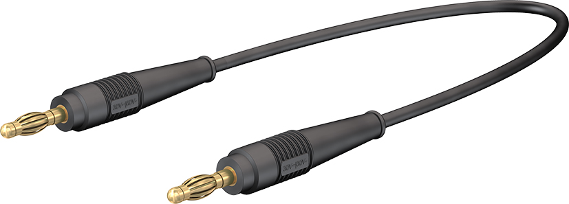 4 mm verbindingskabel 75 cm zwart - LK410L-41/A zwart