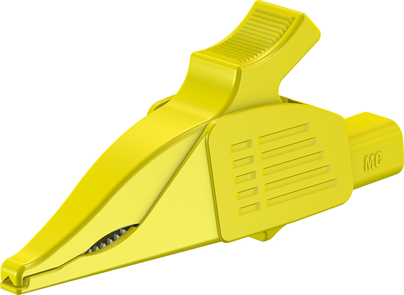 4 mm testclip dolfijngeel - XDK-1033/I-2 geel