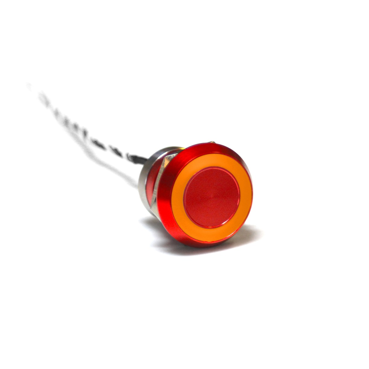 Capacitive switch, 22 mm, Normally Closed ,Aluminium ,Red Anodised ,Amber LED ,12 VDC