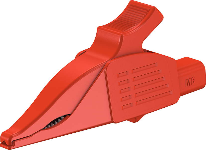 4 mm testclip dolfijnrood - XDK-1033/I-2 rood