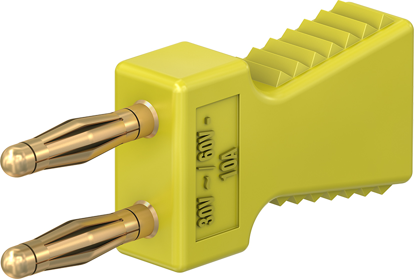 2 mm verbindingsstekker geel - KS2-6L/A geel