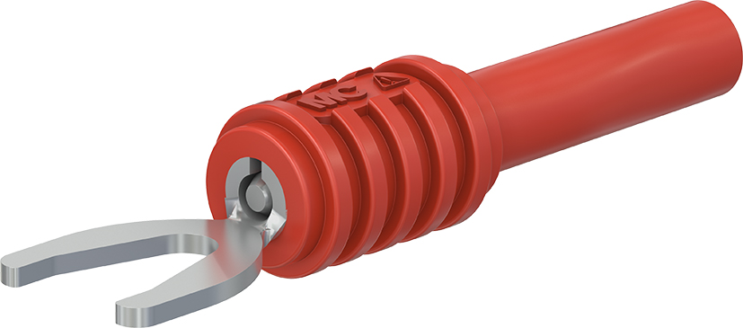 4 mm kabelklem adapter rood - XKS-A rood