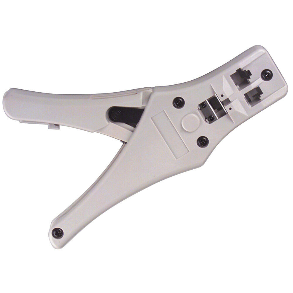 Handgereedschap voor het afsluiten van modulaire stekkers, piercingtechnologie, snijder en stripper, RJ10. RJ11 en RJ12