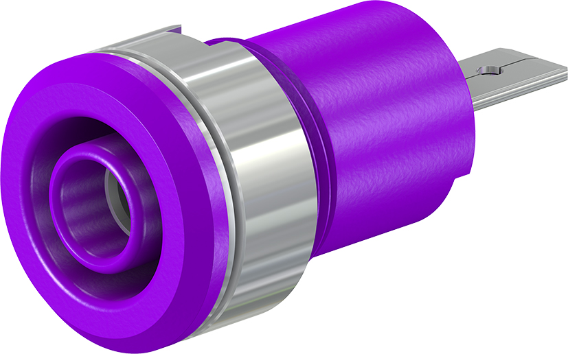 4 mm veiligheidscontactdoos paars - SLB4-F/A paars