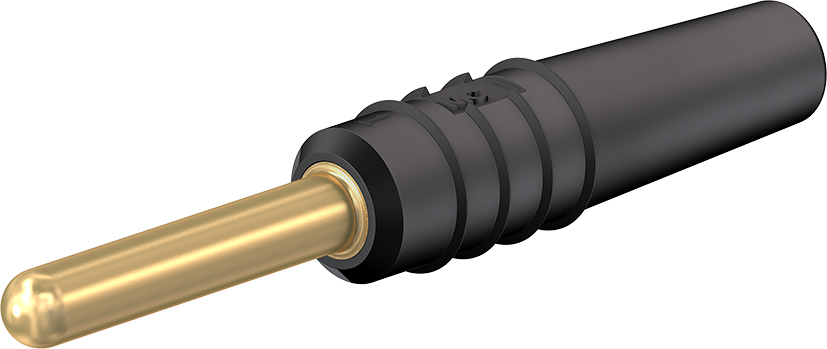 2 mm stekker compleet zwart - SLS2-S zwart