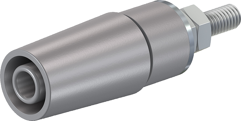 4 mm veiligheidstopcontact grijs - SAB4-G/N-X grijs