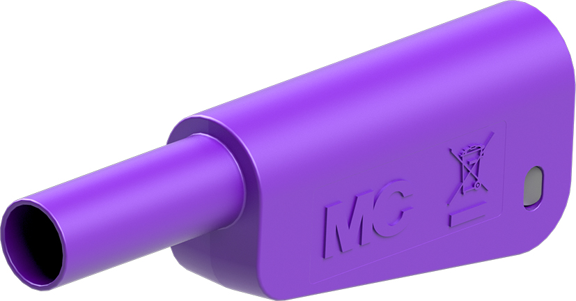 4 mm stekker compleet violet - SLQ-4N-46 violet