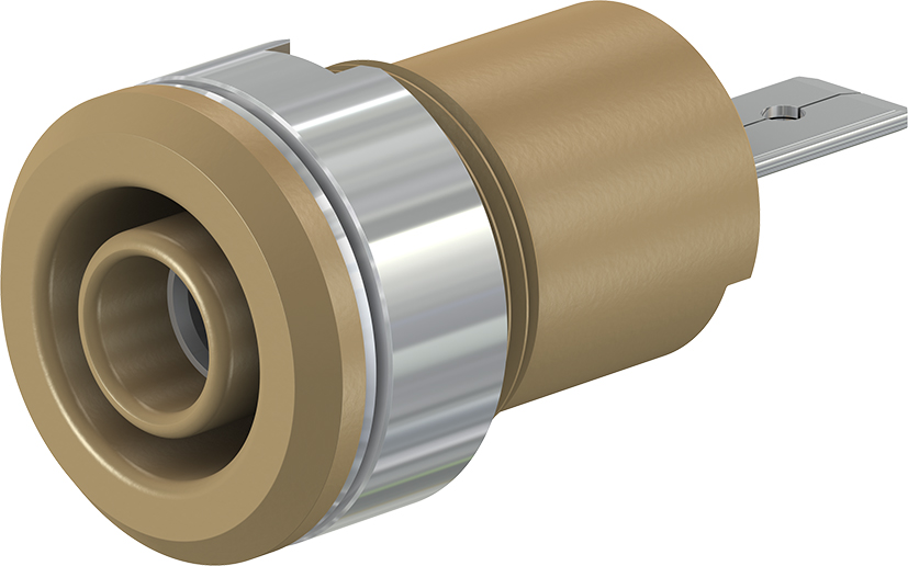 4 mm veiligheidsinzetcontact bruin - SLB4-F/A bruin